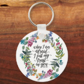 Psalm 56:3 Wenn ich fürchte, ich vertraue Ihnen Schlüsselanhänger (Rückseite)