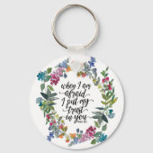 Psalm 56:3 Wenn ich fürchte, ich vertraue Ihnen Schlüsselanhänger (Rückseite)