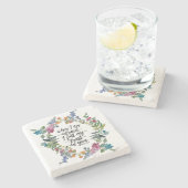 Psalm 56:3 Wenn ich fürchte, ich vertraue Ihnen Steinuntersetzer (Seitenansicht)