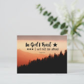 Psalm 56:4b In God I Trust I will not be afraid Postkarte (Stehend Vorderseite)