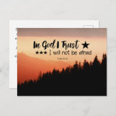Psalm 56:4b In God I Trust I will not be afraid Postkarte (Vorne/Hinten)