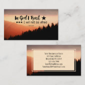 Psalm 56:4b In God I Trust I will not be afraid Visitenkarte (Vorne/Hinten)