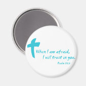Psalm 56: Wenn ich Angst habe, werde ich Ihnen ver Magnet (Vorderseite/Rückseite)