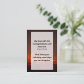 Psalm 59:10 Mein Gott mit Seiner liebevollen Güte Begleitkarte (Stehend Vorderseite)