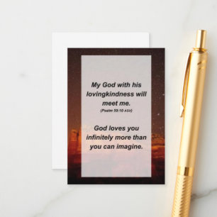 Psalm 59:10 Mein Gott mit Seiner liebevollen Güte Begleitkarte