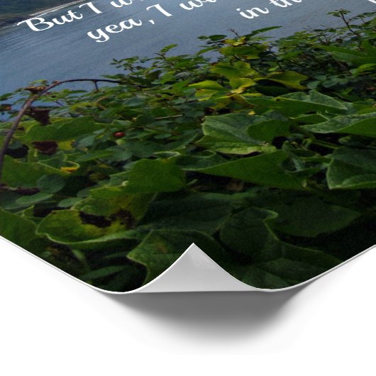 Psalm 59:16 Aber ich werde von deinem Power singen Poster (Ecke)