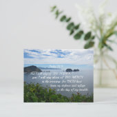 Psalm 59:16 Aber ich werde von deinem Power singen Postkarte (Stehend Vorderseite)