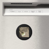 Psalm 59:16 Weiße Rose Magnet (In Situ (Geschirrspüler))