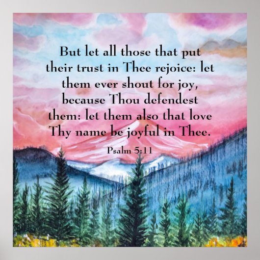 Psalm 5:11 poster (Vorne)