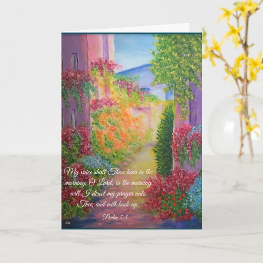 Psalm 5:3-Karte Karte (Gelbe Blume)