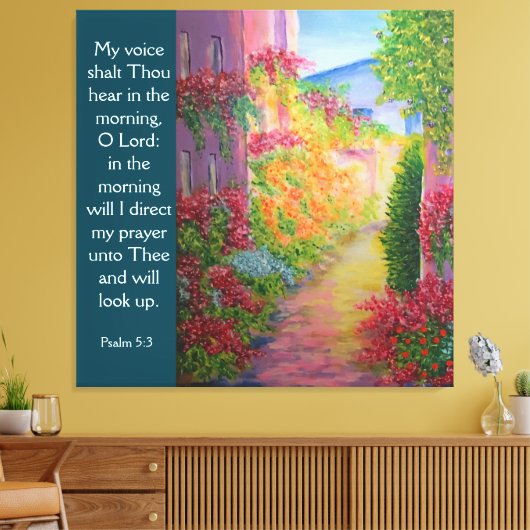 Psalm 5:3 leinwanddruck (Insitu (Wohnzimmer))