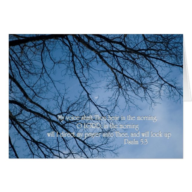 Psalm 5:3 Meine Stimme sollst du morgens hören (Vorderseite (Horizontal))