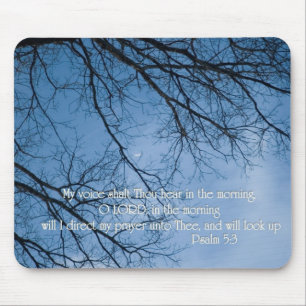 Psalm 5:3 Meine Stimme sollst du morgens hören Mousepad