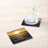 Psalm 5:3 morgens hörst du meine Stimme Rechteckiger Pappuntersetzer (Vor Ort)