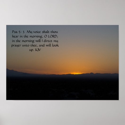 Psalm 5:3 Poster (Vorne)