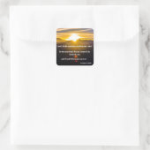 Psalm 5 Calming Bible Verse Quadratischer Aufkleber (Tasche)