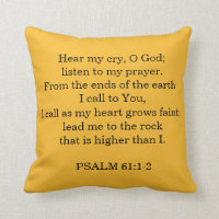 PSALM-61:1 - 2 Vers-Wurfs-Kissen
