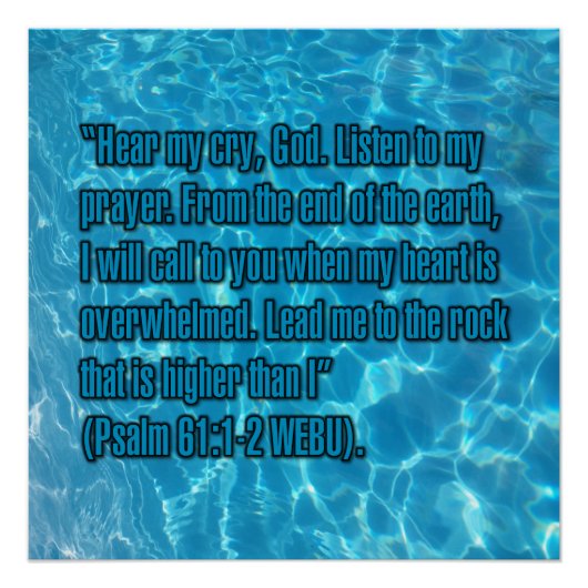 Psalm 61:1-2 WEBU Poster (Vorderseite)
