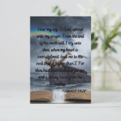 Psalm 61:1-3 KJV Bibelverse Flachgrüßkarte Karte (Stehend Vorderseite)