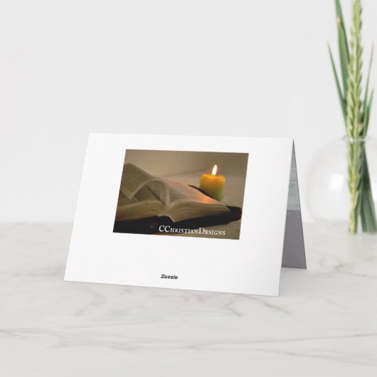 Psalm 61:2 Führe mich zum Felsen, der höher ist Karte (Rückseite)