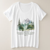 Psalm 61:2 Führe mich zum Rock-Bibelberg Große Größe T-Shirt (Design vorne)