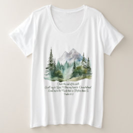Psalm 61:2 Führe mich zum Rock-Bibelberg Große Größe T-Shirt