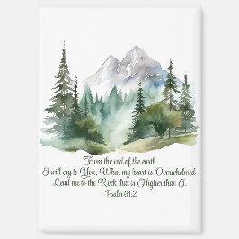 Psalm 61:2 Führe mich zum Rock-Bibelberg Magnet