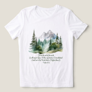 Psalm 61:2 Führe mich zum Rock-Bibelberg Tri-Blend Shirt