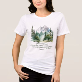 Psalm 61:2 Führe mich zum Rock-Bibelberg Tri-Blend Shirt