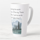 Psalm 61:2 Führe mich zum Rock Bible Verse Milchtasse (Rechte Ecke)