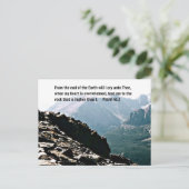 Psalm 61:2 Vom Ende der Erde... Postkarte (Stehend Vorderseite)