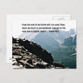 Psalm 61:2 Vom Ende der Erde... Postkarte (Vorne/Hinten)