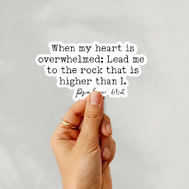 Psalm 61:2 Wenn mein Herz in Verzweiflung gerät Aufkleber