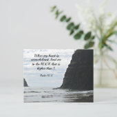 Psalm 61:2 Wenn mein Herz überfordert ist... Postkarte (Stehend Vorderseite)