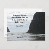 Psalm 61:2 Wenn mein Herz überfordert ist... Postkarte (Vorne/Hinten)
