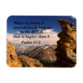 Psalm 61:2 Wenn mein Herz überwältigt ist, führe m Magnet (Horizontal)