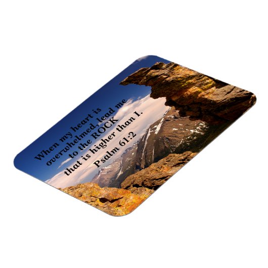 Psalm 61:2 Wenn mein Herz überwältigt ist, führe m Magnet (Linke Seite)