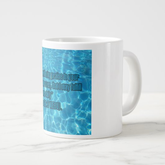Psalm 61:8 WEBU Mug Jumbo-Tasse (Vorderseite Rechts)