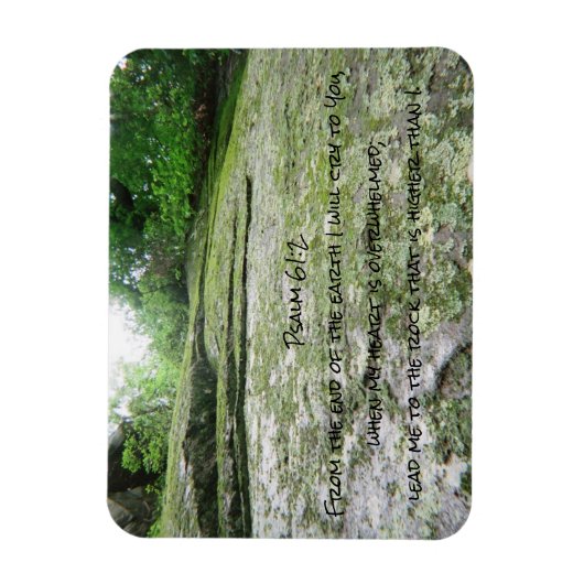 Psalm 61 mossy-geboulder-Magnet Magnet (Vertikal)