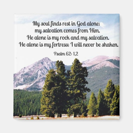 Psalm 62:1,2 magnet (Vorne)