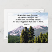 Psalm 62:1,2 postkarte (Vorne/Hinten)