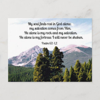 Psalm 62:1,2 postkarte