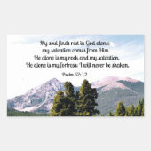 Psalm 62:1,2 rechteckiger aufkleber (Vorderseite)