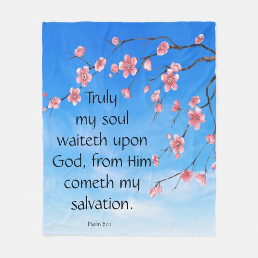 Psalm 62:1 fleecedecke (Vorderseite)