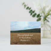 Psalm 62:1 Mein Soul findet allein in Gott Erholun Postkarte (Stehend Vorderseite)