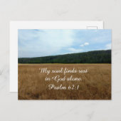 Psalm 62:1 Mein Soul findet allein in Gott Erholun Postkarte (Vorne/Hinten)