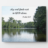 Psalm 62:1 Mein Soul findet Erholung allein in Got Fotoplatte (Vorderseite)