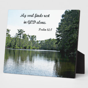 Psalm 62:1 Mein Soul findet Erholung allein in Got Fotoplatte