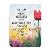 Psalm 62:1 NKJV auf Bildhintergrund Magnet (Vertikal)