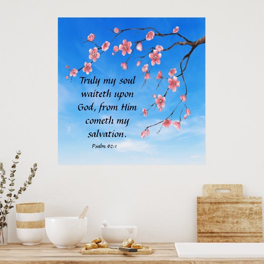 Psalm 62:1 poster (Küche)